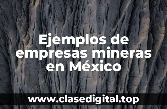 Ejemplos de empresas mineras en México