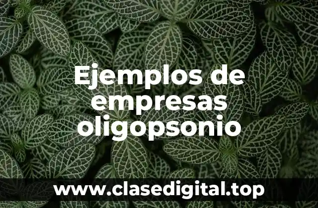 Ejemplos de empresas oligopsonio
