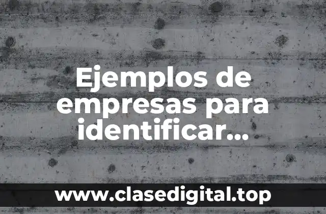 Ejemplos de empresas para identificar particularidades de su
