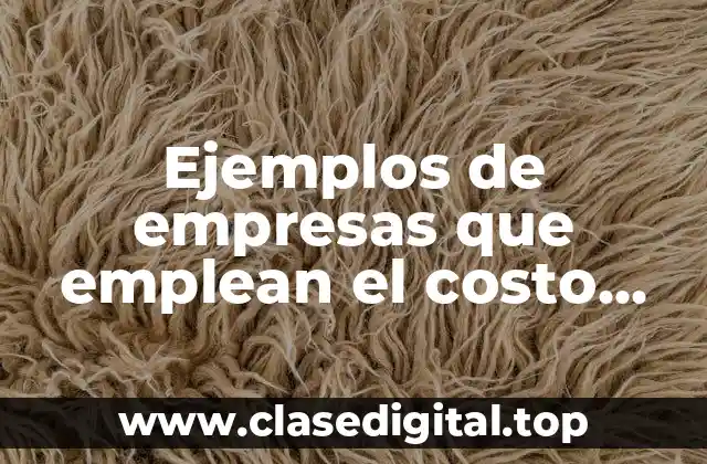 Ejemplos de empresas que emplean el costo estandar