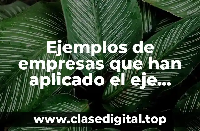 Ejemplos de empresas que han aplicado el eje tecnológico