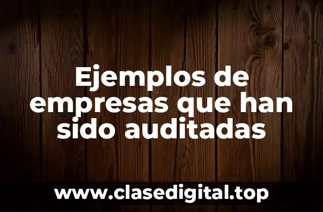 Ejemplos de empresas que han sido auditadas