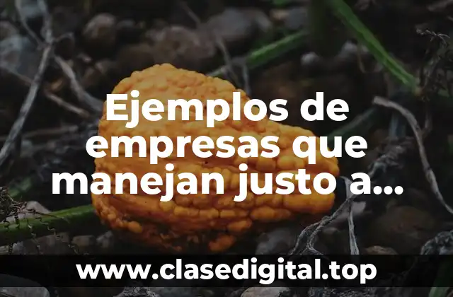 Ejemplos de empresas que manejan justo a tiempo