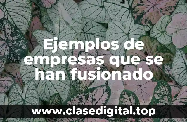 Ejemplos de empresas que se han fusionado