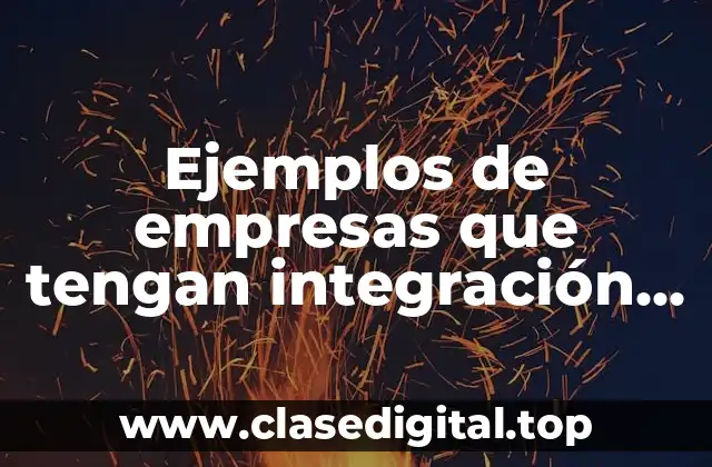 Ejemplos de empresas que tienen integración vertical y horizontal