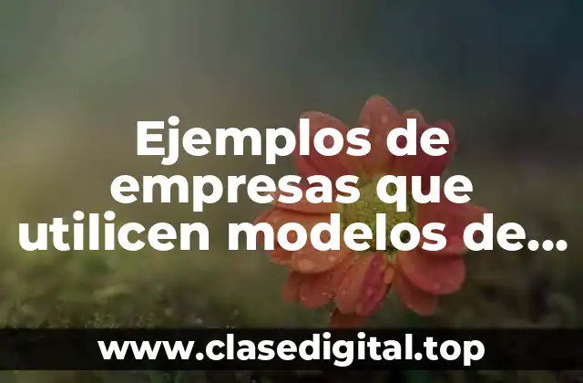 Ejemplos de empresas que utilicen modelos de impacto