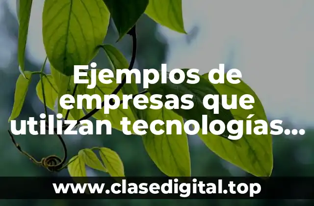 Ejemplos de empresas que utilizan tecnologías de integración