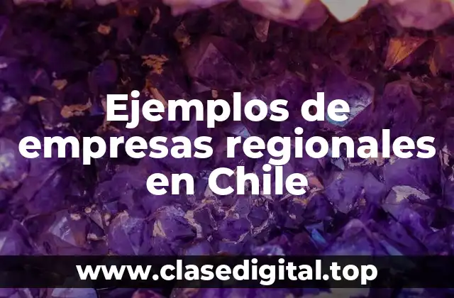 Ejemplos de empresas regionales en Chile