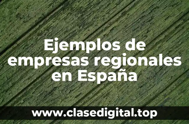 Ejemplos de empresas regionales en España