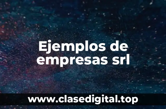 Ejemplos de empresas srl