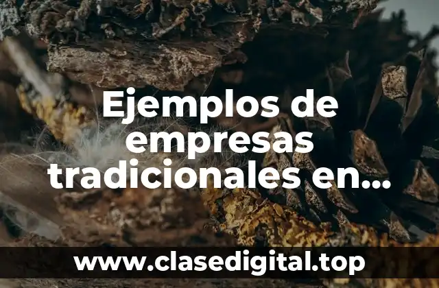Ejemplos de empresas tradicionales en México