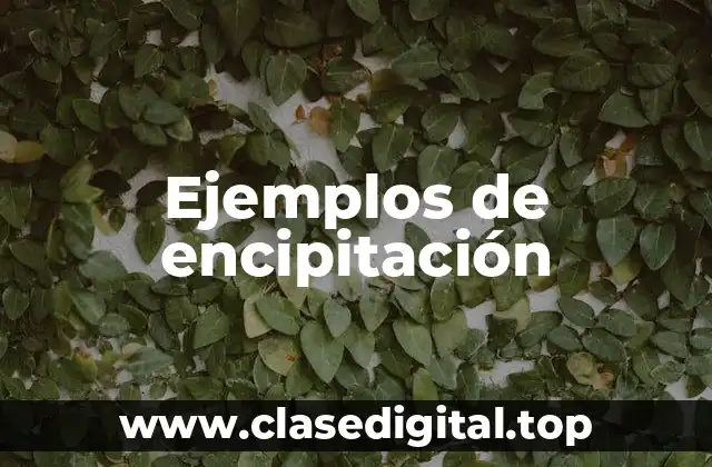 Ejemplos de encipitación