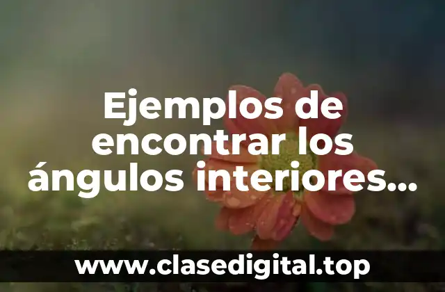 Ejemplos de encontrar los ángulos interiores de un polígono