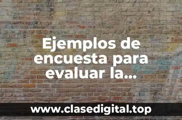 Ejemplos de encuesta para evaluar la motivación laboral