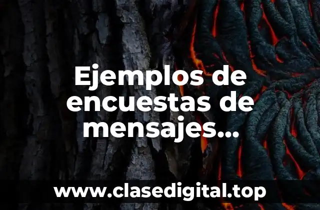 Ejemplos de encuestas de mensajes publicitarios