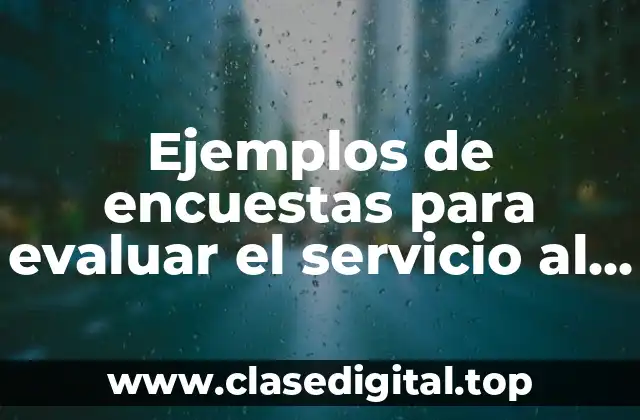Ejemplos de encuestas para evaluar el servicio al cliente