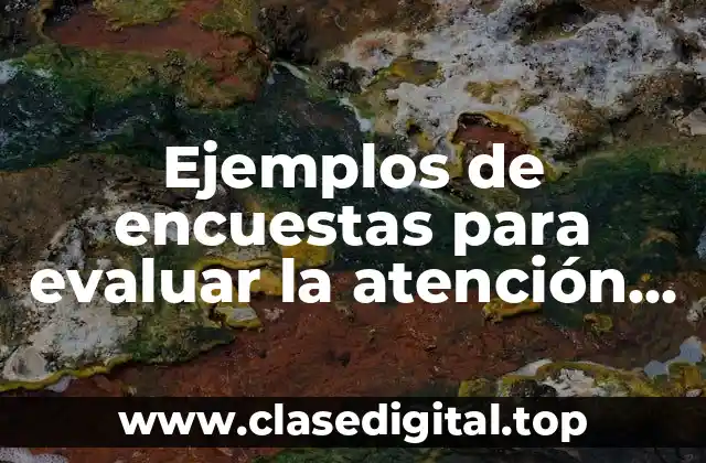 Ejemplos de encuestas para evaluar la atención al cliente