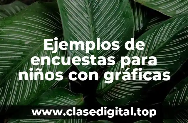 Ejemplos de encuestas para niños con gráficas