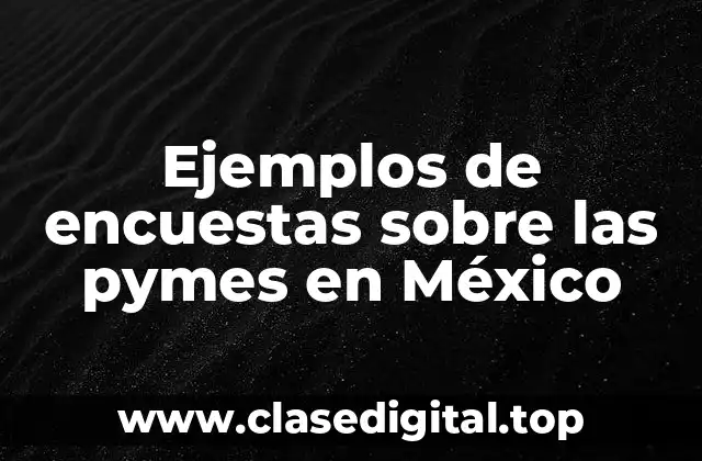 Ejemplos de encuestas sobre las pymes en México