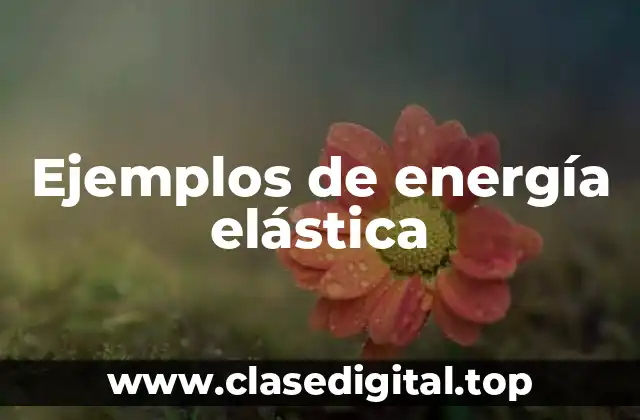 Ejemplos de energía elástica