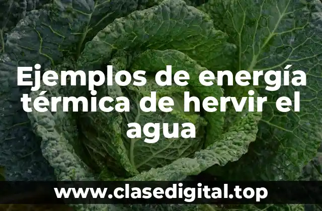 Ejemplos de energía térmica de hervir el agua