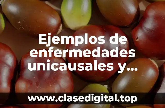 Ejemplos de enfermedades unicausales y Significado