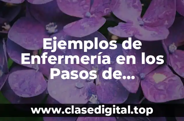 Ejemplos de Enfermería en los Pasos de Administración y Significado