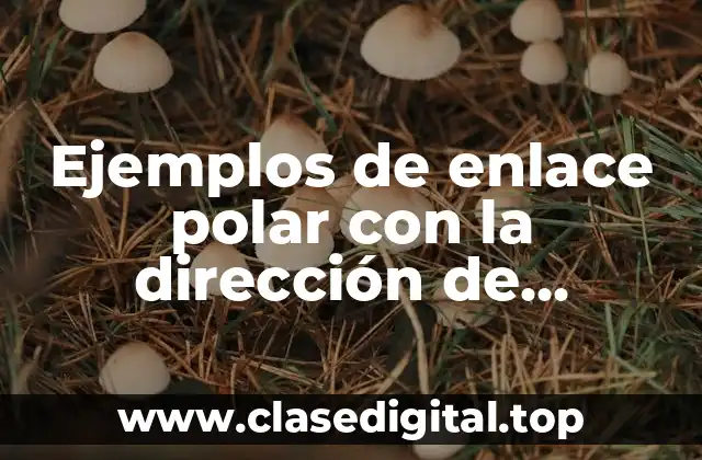 Ejemplos de enlace polar con la dirección de polaridad