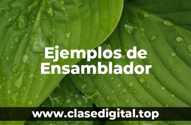 Ejemplos de Ensamblador