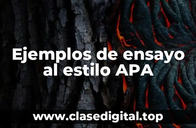 Ejemplos de ensayo al estilo APA