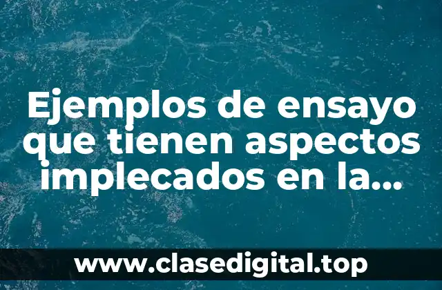 Ejemplos de ensayo que tienen aspectos implecados en la moral y Significado