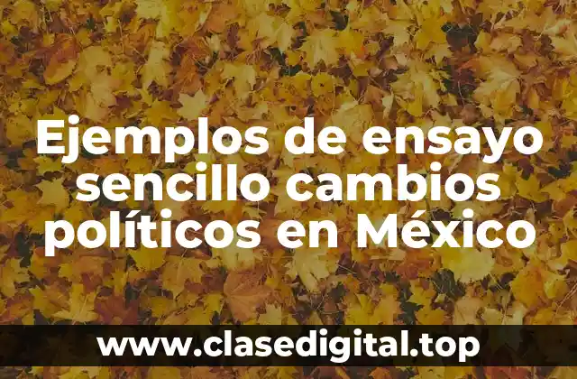 Ejemplos de ensayo sencillo cambios políticos en México