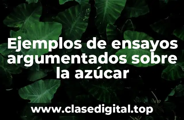 Ejemplos de ensayos argumentados sobre la azúcar