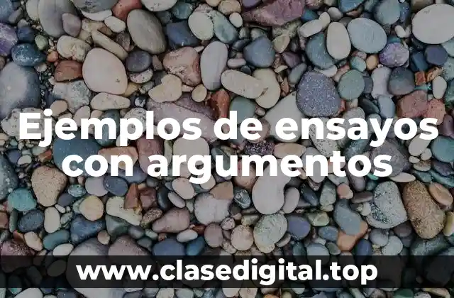Ejemplos de ensayos con argumentos