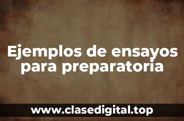 Ejemplos de ensayos para preparatoria