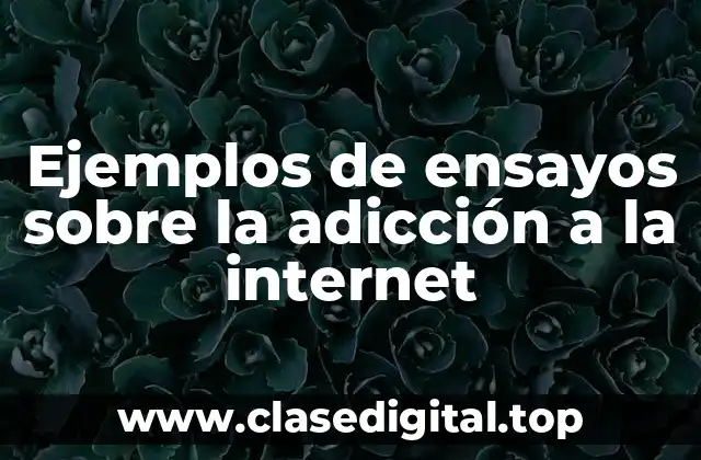 Ejemplos de ensayos sobre la adicción a la internet