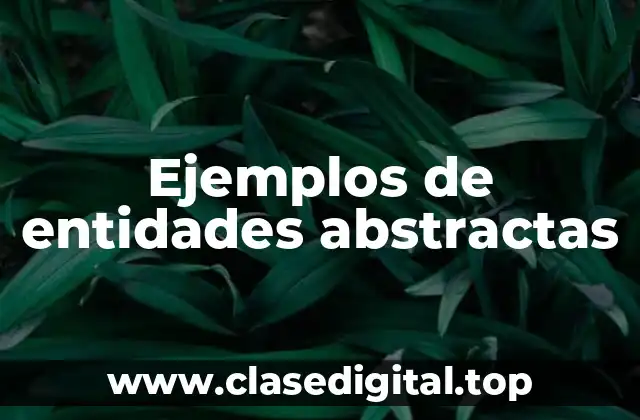 Ejemplos de entidades abstractas