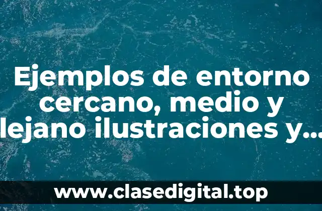 Ejemplos de entorno cercano, medio y lejano ilustraciones