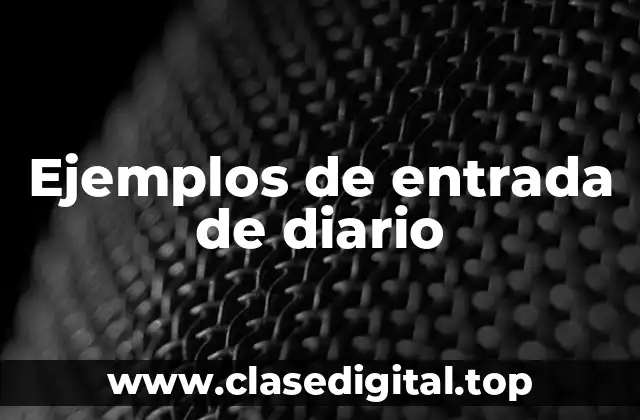 Ejemplos de entrada de diario