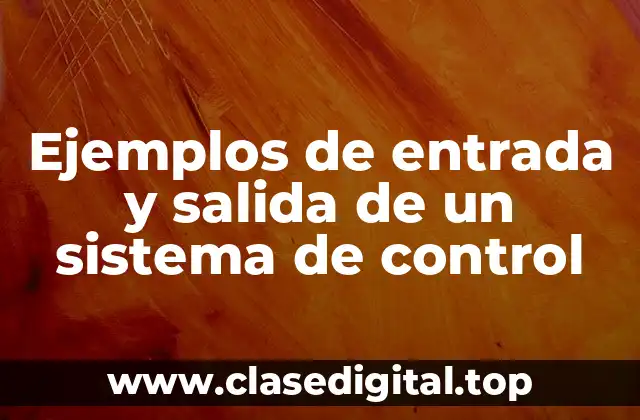 Ejemplos de entrada y salida de un sistema de control
