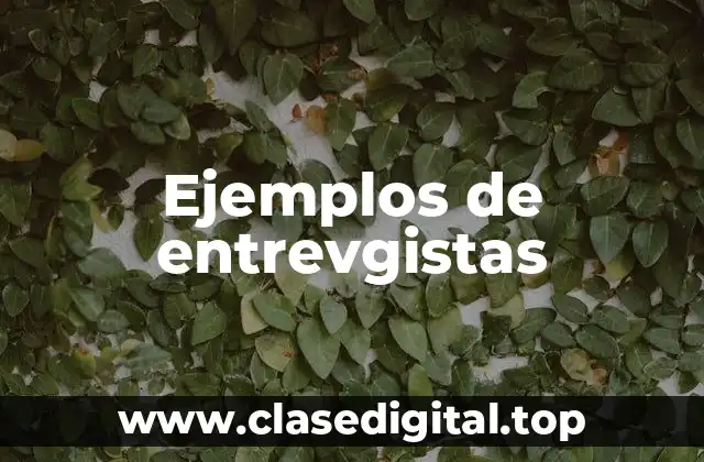 Ejemplos de entrevgistas