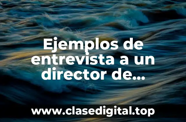 Ejemplos de entrevista a un director de marketing