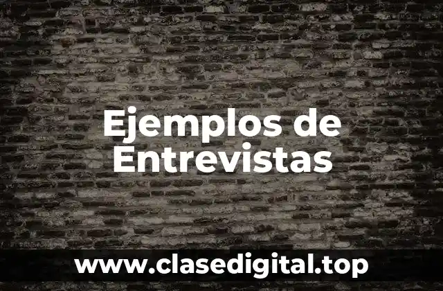 Ejemplos de Entrevistas