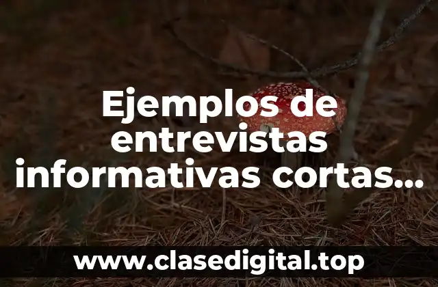 Ejemplos de entrevistas informativas cortas y Significado