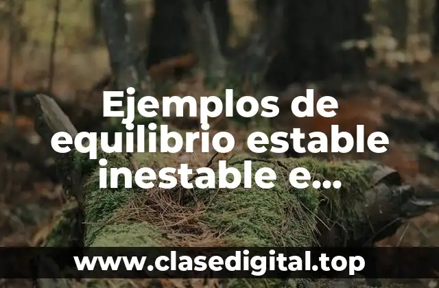 Ejemplos de equilibrio estable inestable e indiferente