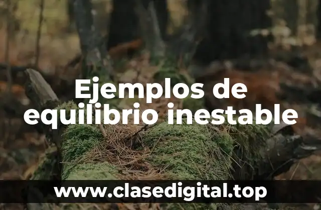 Ejemplos de equilibrio inestable
