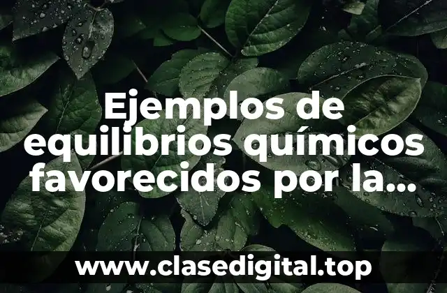 Ejemplos de equilibrios químicos favorecidos por la temperatura