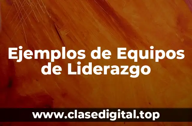 Ejemplos de Equipos de Liderazgo