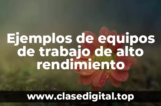 Ejemplos de equipos de trabajo de alto rendimiento