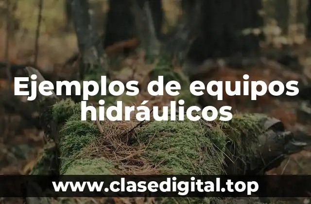 Ejemplos de equipos hidráulicos